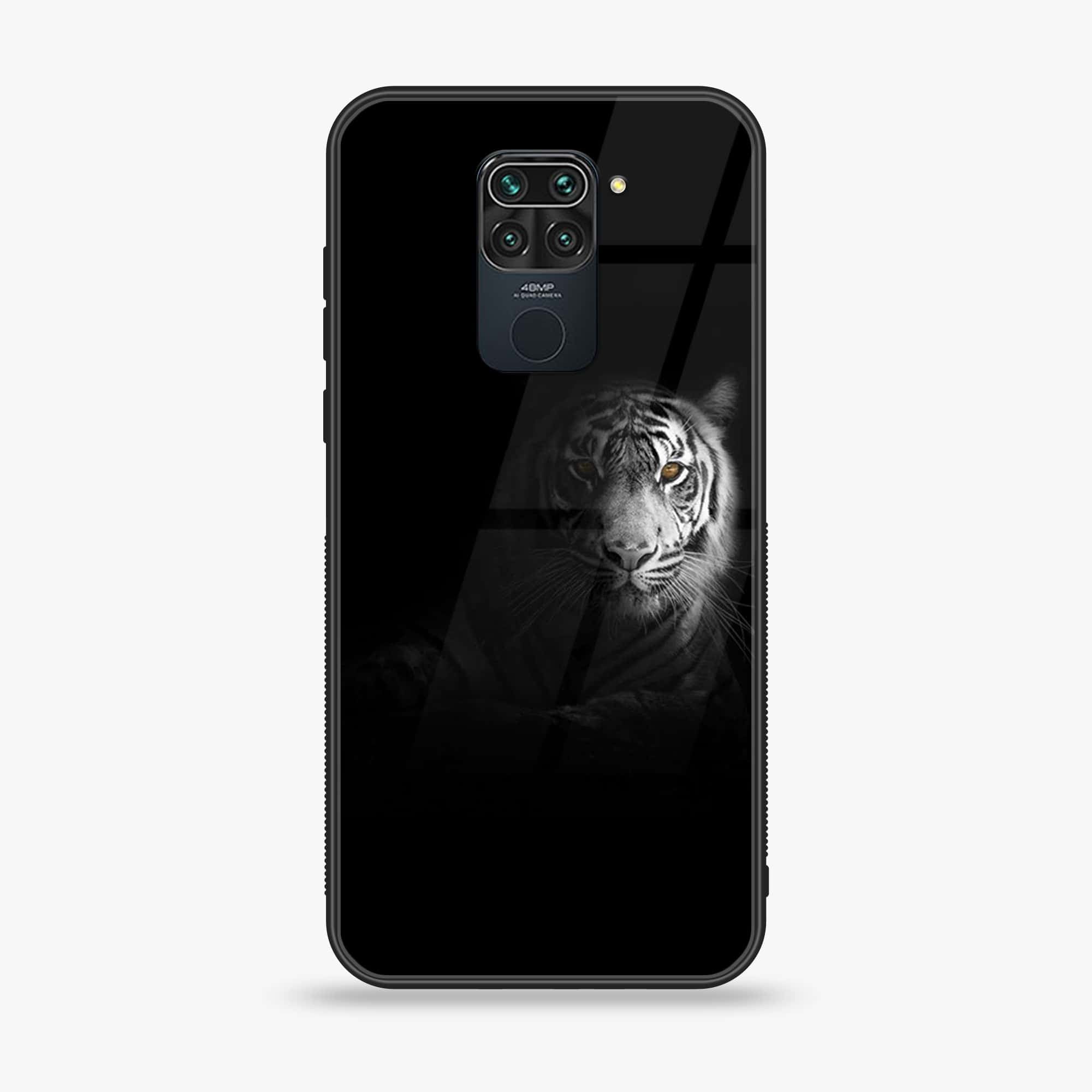 Xiaomi Redmi Note 9 Tiger Series Premium Printed Glass soft Bumper shock Proof Case