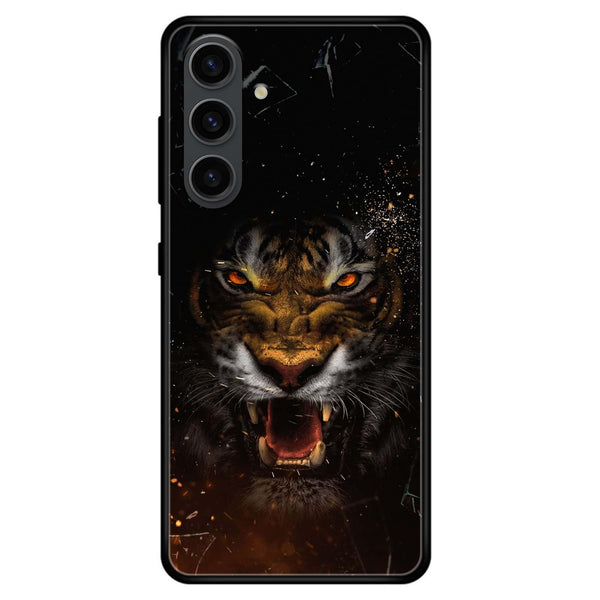 Samsung Galaxy A15 - Tiger Design 9 - Premium Printed Glass soft Bumper shock Proof Case CS-14374 CS-17896