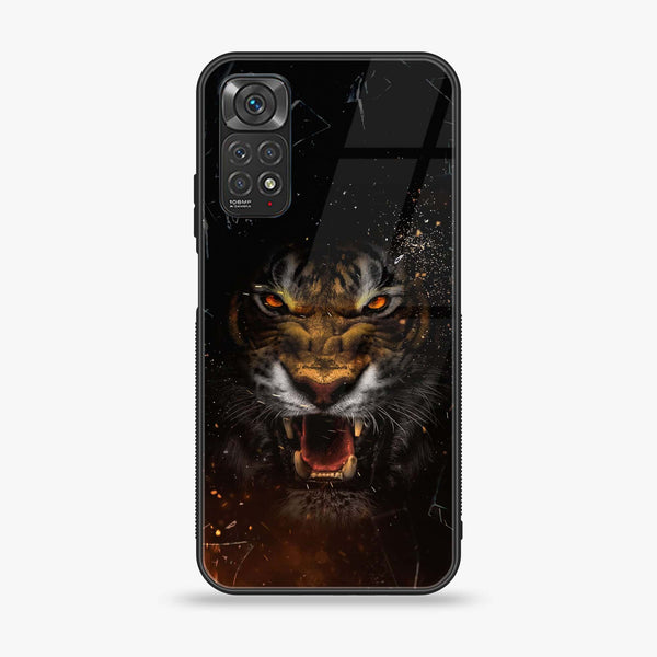 Xiaomi Redmi Note 11 Pro/Note 12 Pro Tiger Art Design 9 Premium Printed Glass soft Bumper shock Proof Case CS-10021