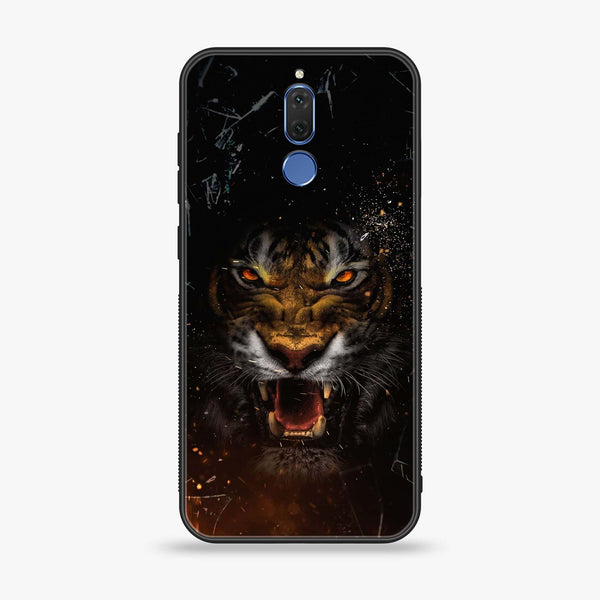 Huawei Mate 10 Lite Tiger Art Design 9- Premium Printed Glass soft Bumper shock Proof Case CS-11080 CS-14832