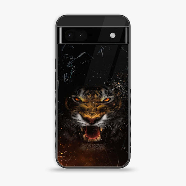 Google Pixel 6A - Tiger  Design 9- Premium Printed Glass soft Bumper shock Proof Case CS-29856