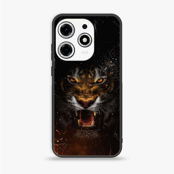 Tecno Spark 10 Pro - Tiger Design 9 - Premium Printed Glass soft Bumper shock Proof Case  CS-25481