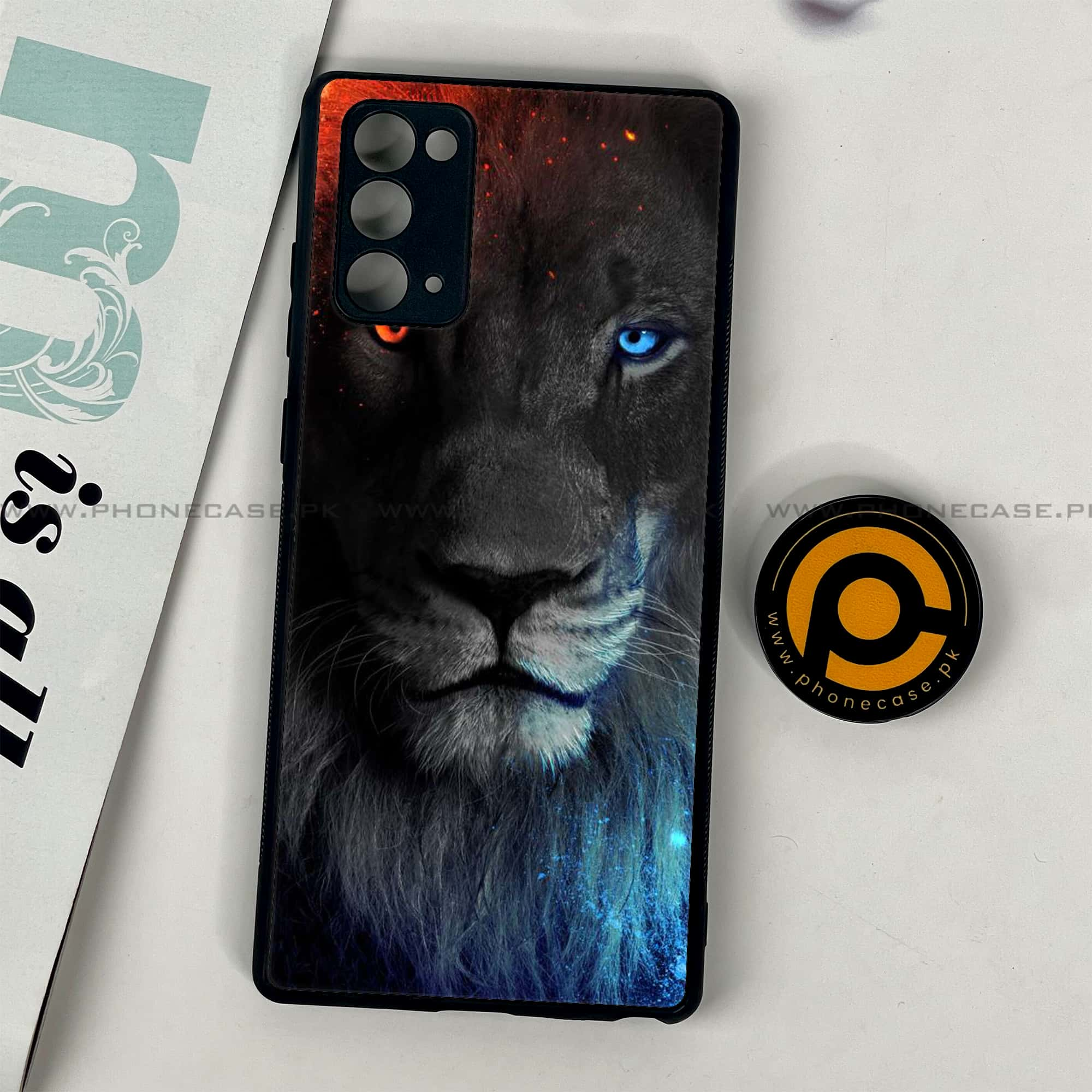 Samsung Galaxy Note 20 - Tiger Series - Premium Printed Glass soft Bumper shock Proof Case