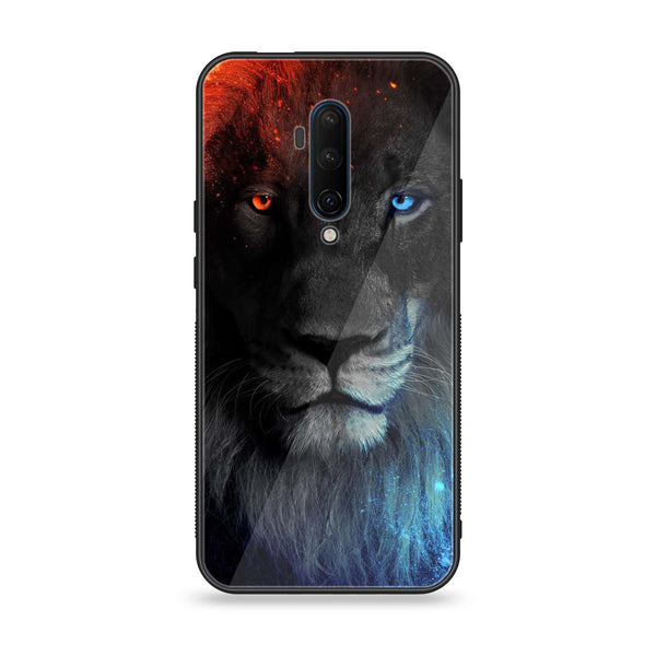 OnePlus 7T Pro - Tiger Design 4- Premium Printed Glass soft Bumper shock Proof Case CS-33538