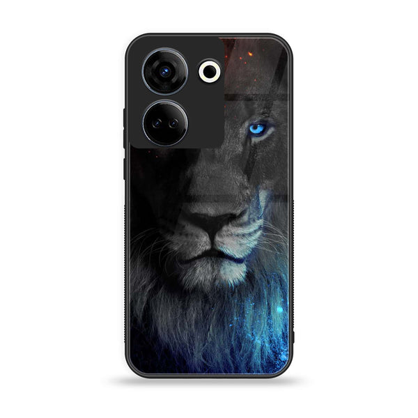 Tecno Camon 20 - Tiger Design 4- Premium Printed Glass soft Bumper shock Proof Case CS-48004