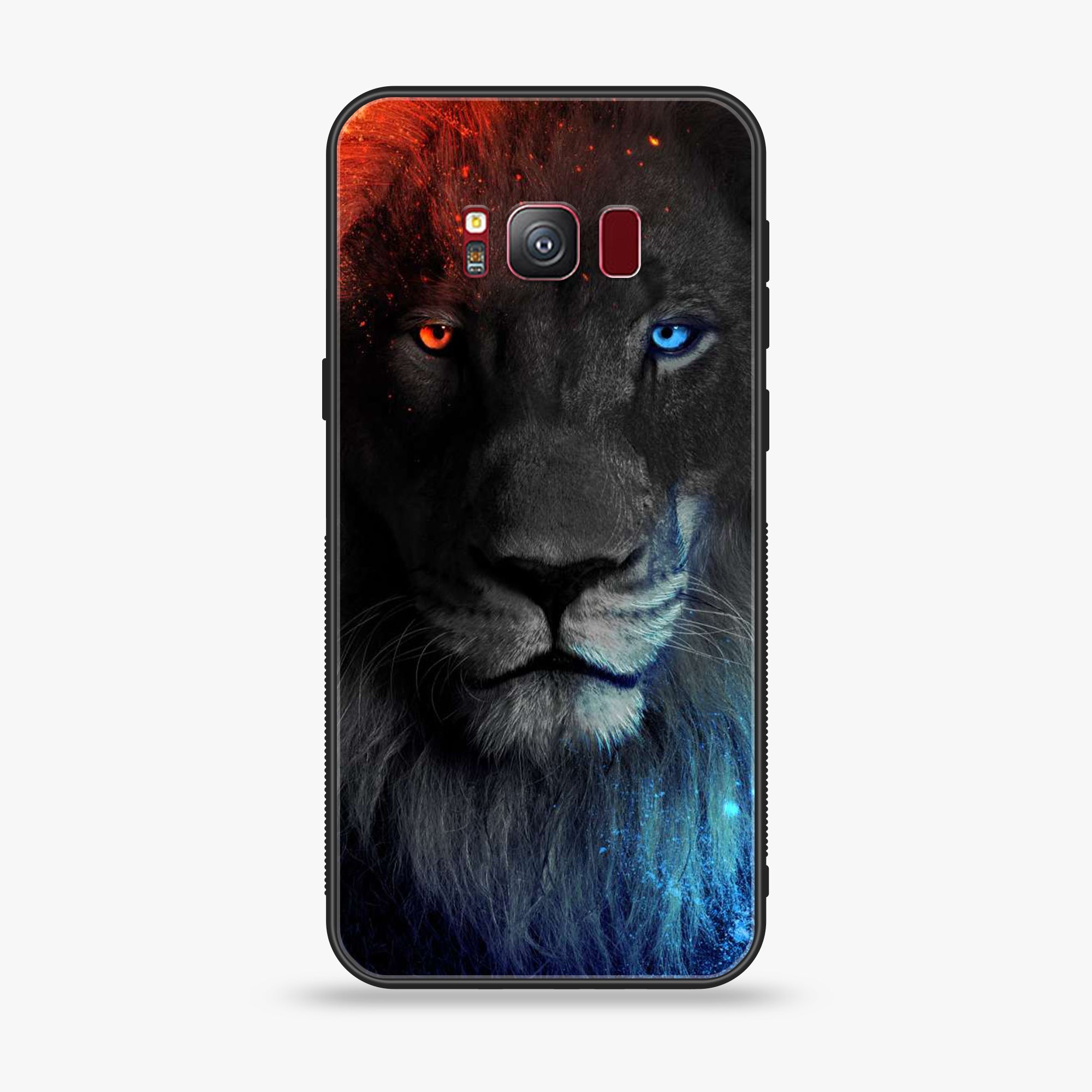 Samsung S8 Plus  Tiger Art seires Premium Printed Glass soft Bumper shock Proof Case