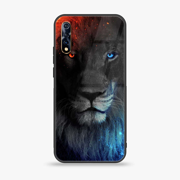 Vivo S1 - Tiger Series - Design 4  Premium Printed Glass soft Bumper shock Proof Case