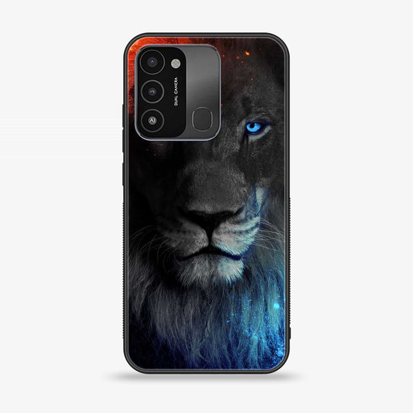 Tecno Spark 8C  Tiger Art Design 5 Premium Printed Glass soft Bumper shock Proof Case CS-40594