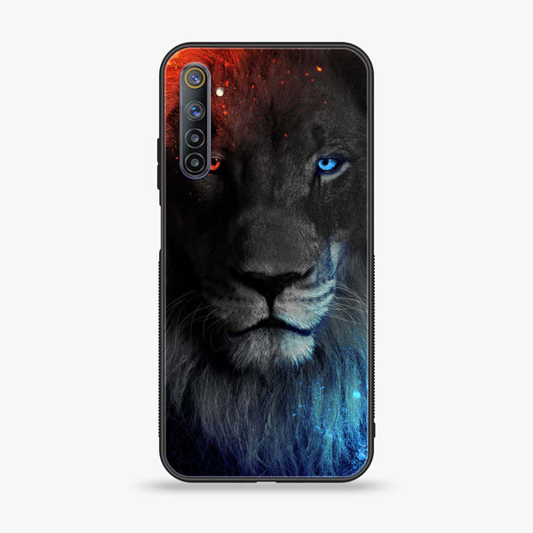 Realme 6 Pro Tiger Art Design 4 Premium Printed Glass soft Bumper shock Proof Case CS-13238