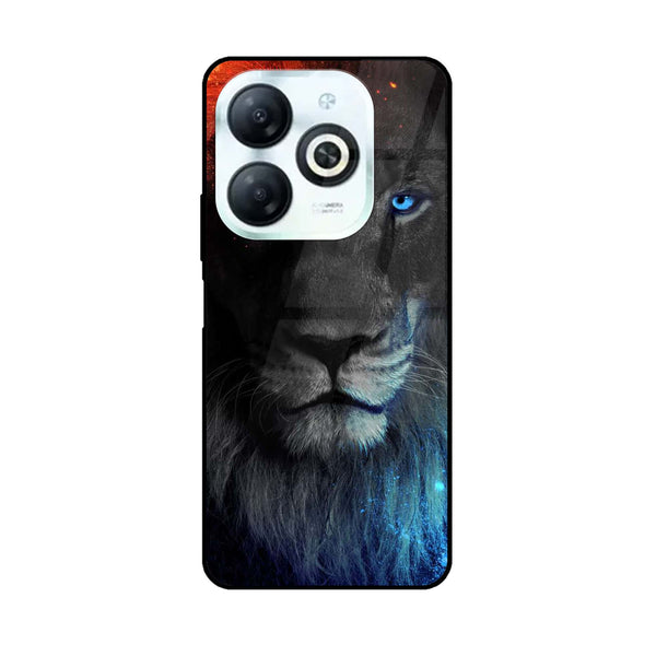 Infinix Hot 40i /Spark 20 / 20c / POP 8 - Tiger Design 4 - Premium Printed Glass soft Bumper shock Proof Case CS-24676