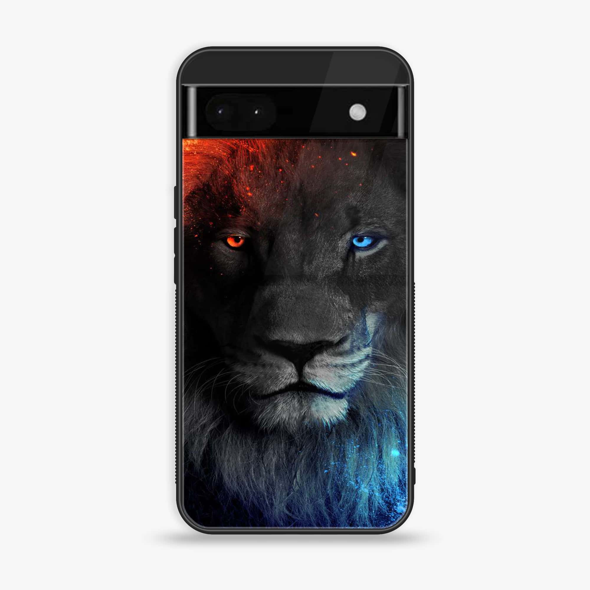 Google Pixel 6A - Tiger Series - Premium Printed Glass soft Bumper shock Proof Case