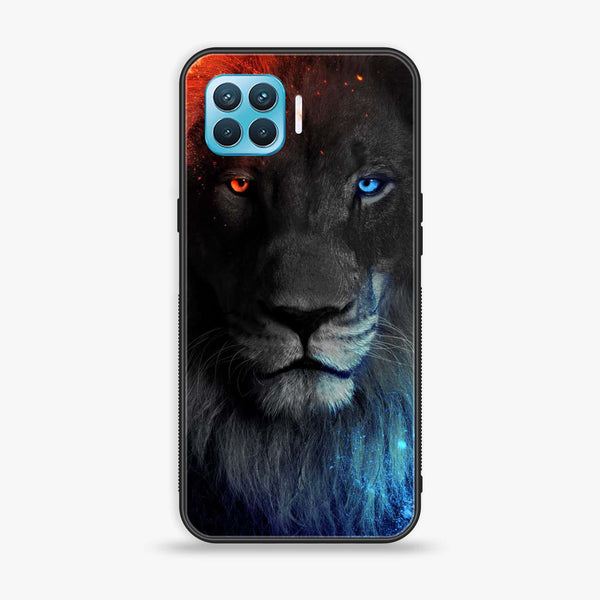 Oppo F17 Pro / A93 4G/ RENO 4 LITE- Tiger Design 4 - Premium Printed Glass soft Bumper shock Proof Case CS-8877 CS-24136