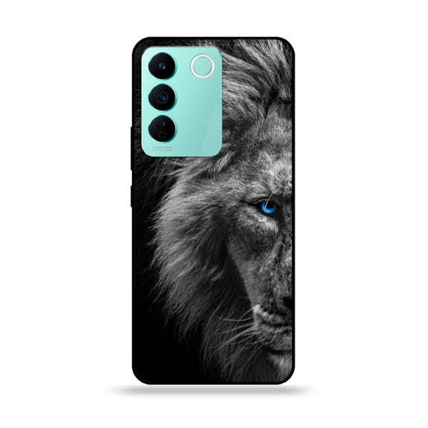 Vivo V27E - Tiger Design 8 - Premium Printed Glass soft Bumper shock Proof Case CS-22147