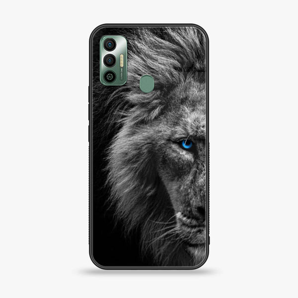 Tecno Spark 7 Tiger Design 8 Premium Printed Glass soft Bumper shock Proof Case CS-13057