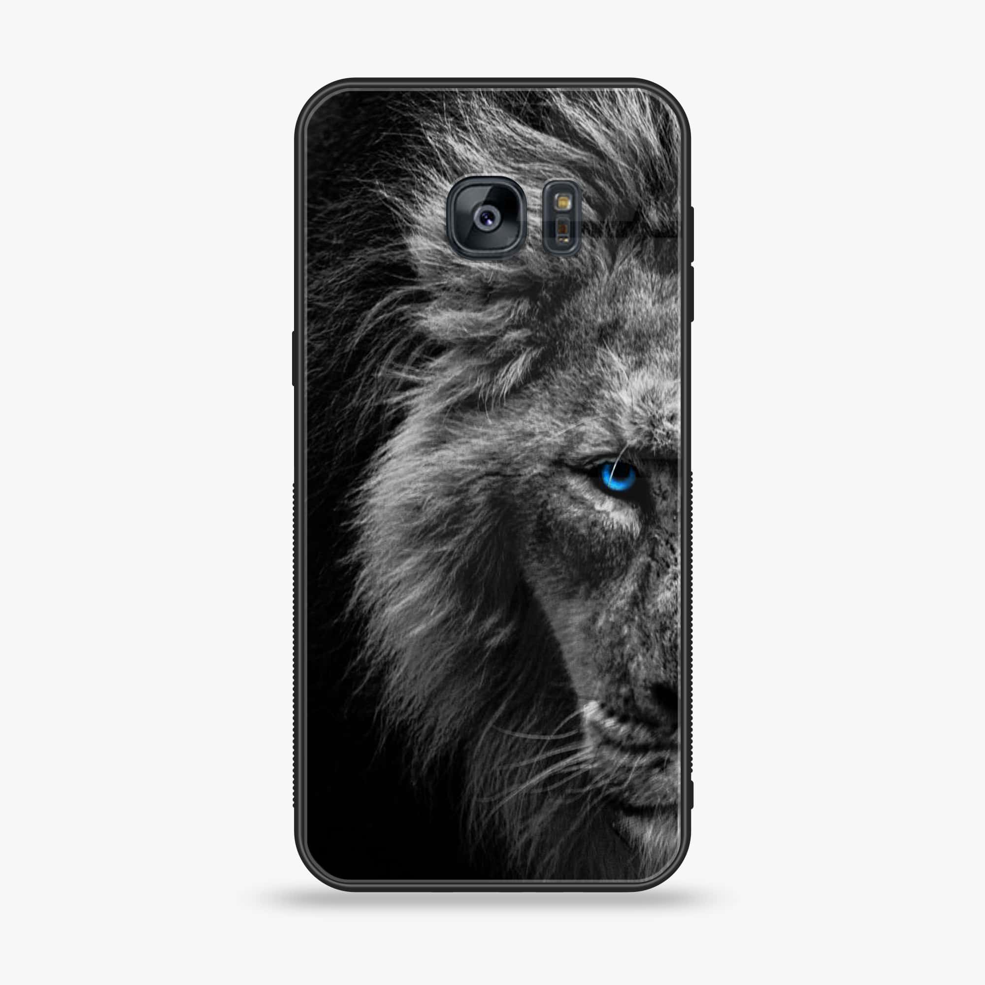 Samsung Galaxy S7 - Tiger Series - Premium Printed Glass soft Bumper shock Proof Case