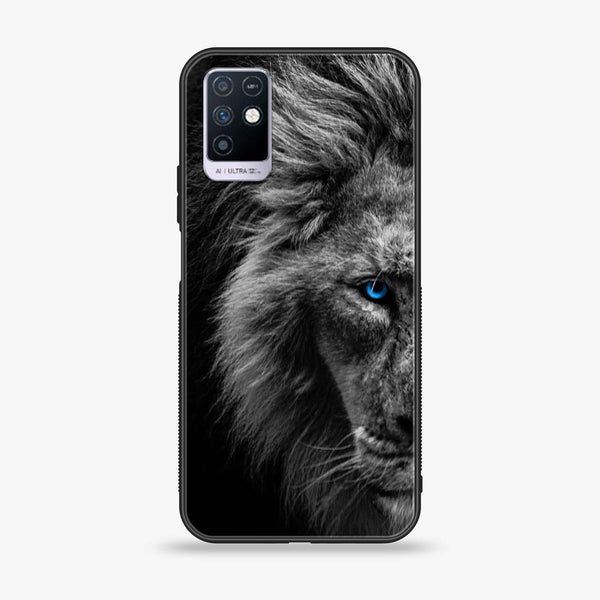Infinix Note 10 - Tiger Art Design 8 - Premium Printed Glass soft Bumper shock Proof Case  CS-40721