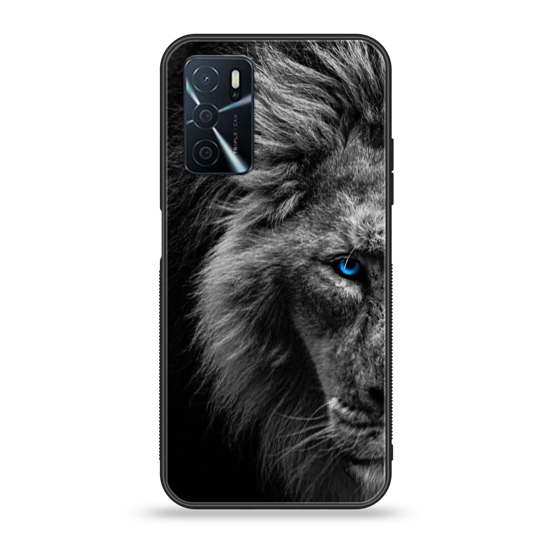 OPPO A16 - Tiger Series - Premium Printed Glass soft Bumper shock Proof Case