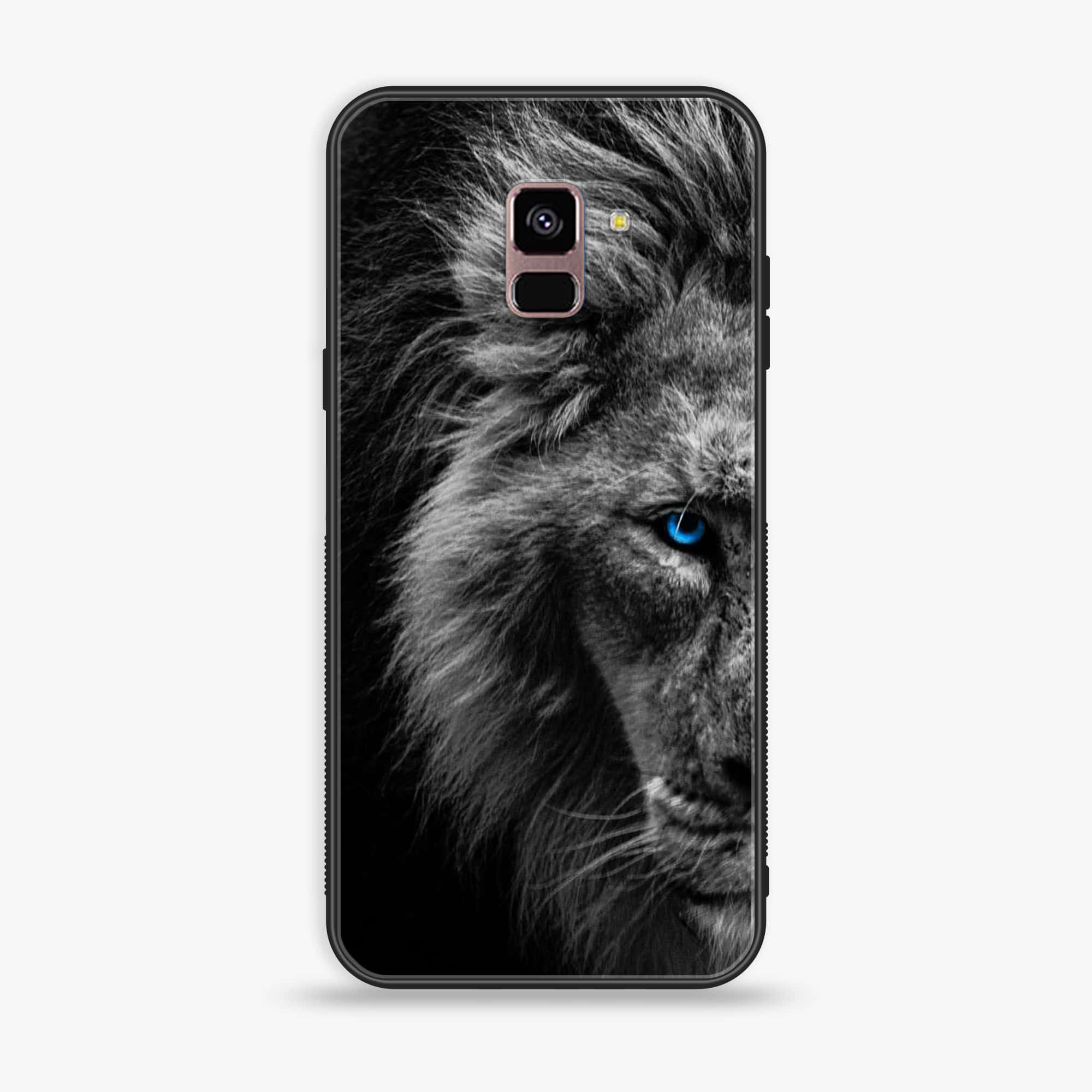 Samsung Galaxy A8+ (2018) - Tiger Series - Premium Printed Glass soft Bumper shock Proof Case