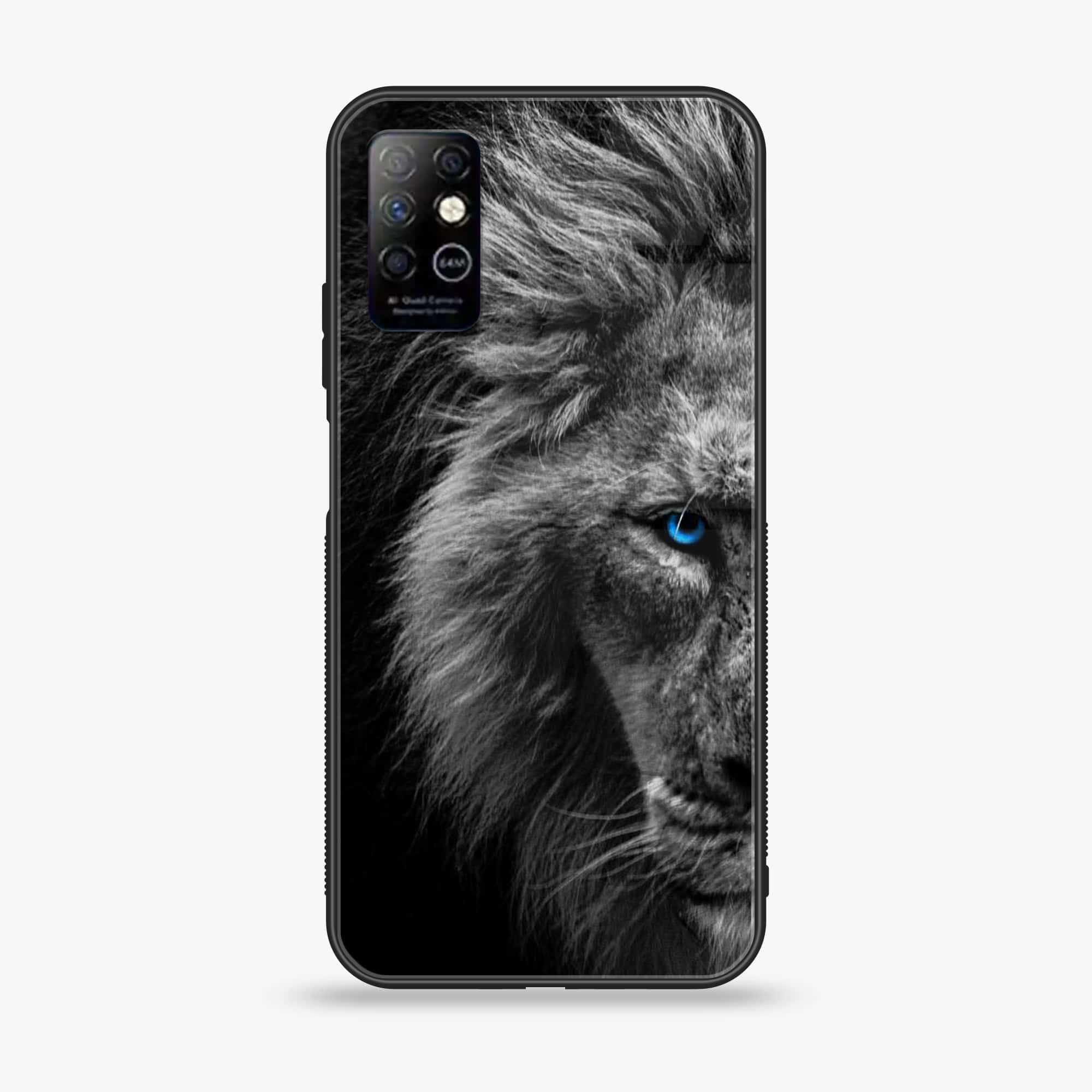 Infinix Note 8i - Tiger Series - Premium Printed Glass soft Bumper shock Proof Case