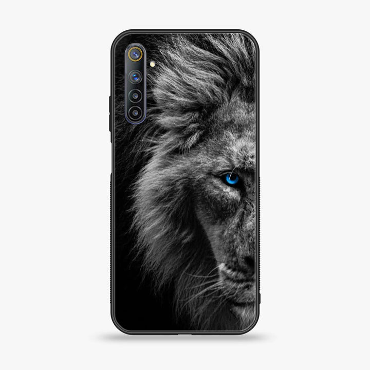 Realme 6 Tiger Art Design 8 Premium Printed Glass soft Bumper shock Proof Case CS-15683