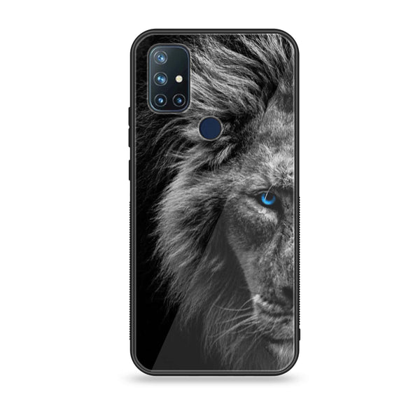 OnePlus Nord N10 -Tiger Art Design 8- Premium Printed Glass soft Bumper shock Proof Case CS-43782