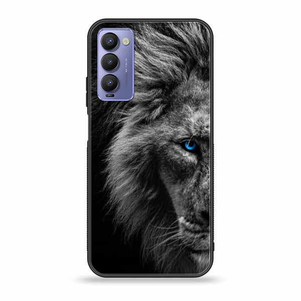 Tecno Camon 18 Premier  Tiger Art series Premium Printed Glass soft Bumper shock Proof Case