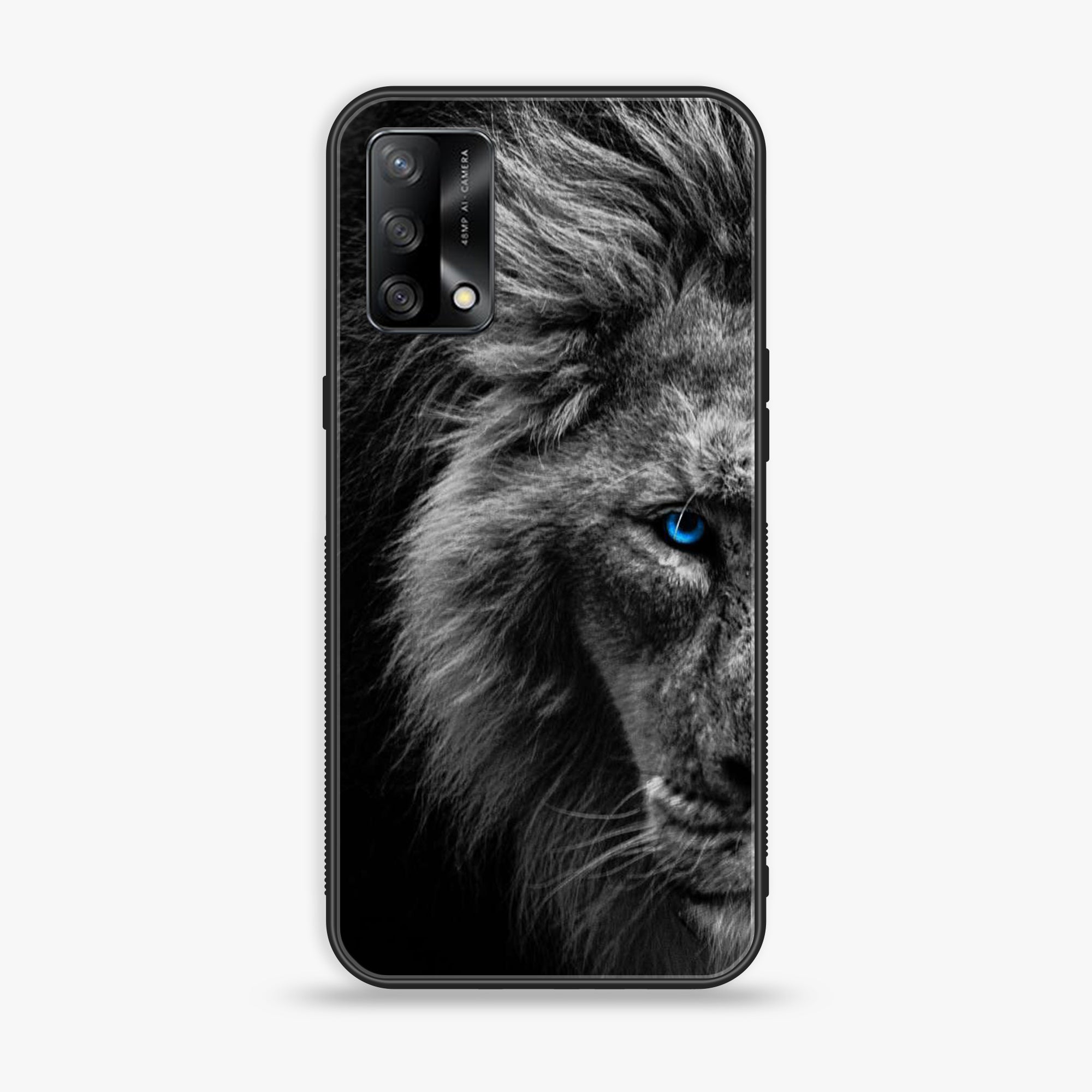 Oppo F19s - Tiger Art Series - Premium Metal Printed soft Bumper shock Proof Case