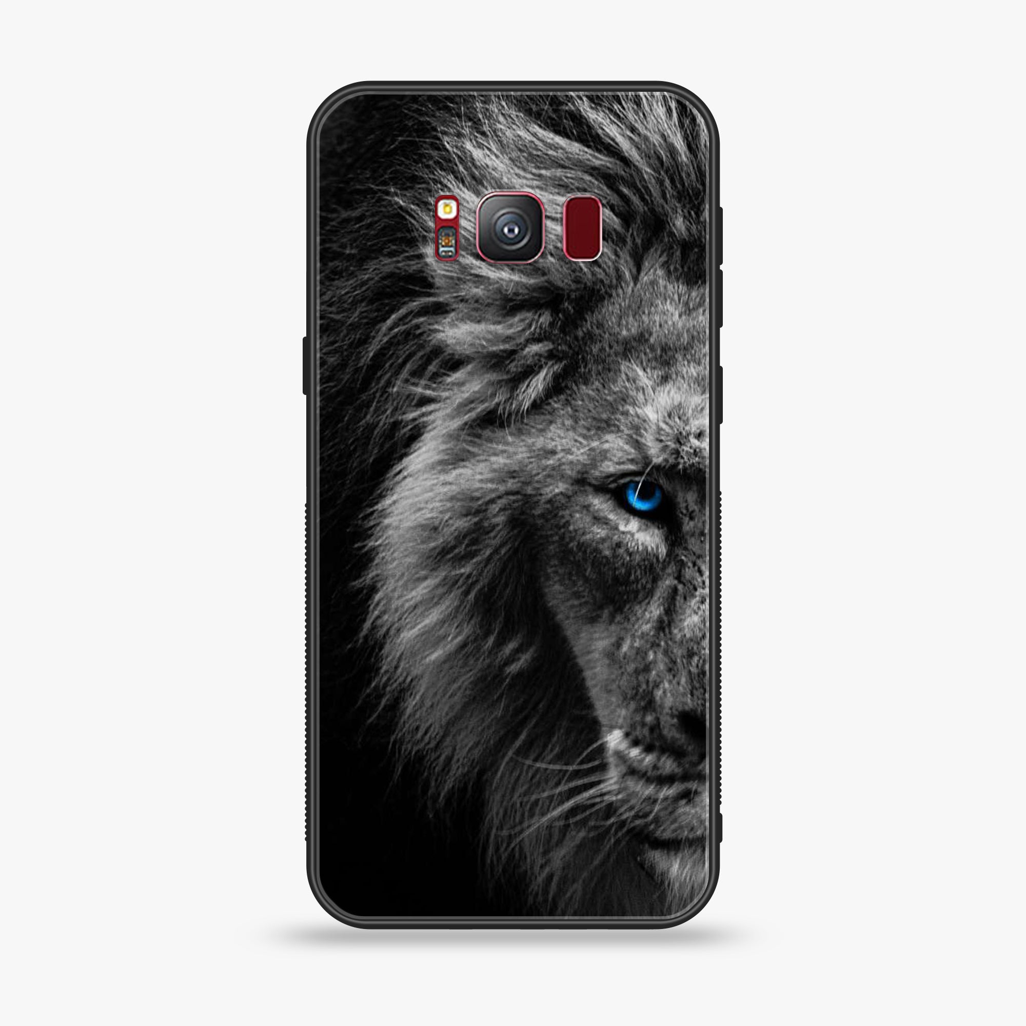 Samsung S8 Plus  Tiger Art seires Premium Printed Glass soft Bumper shock Proof Case