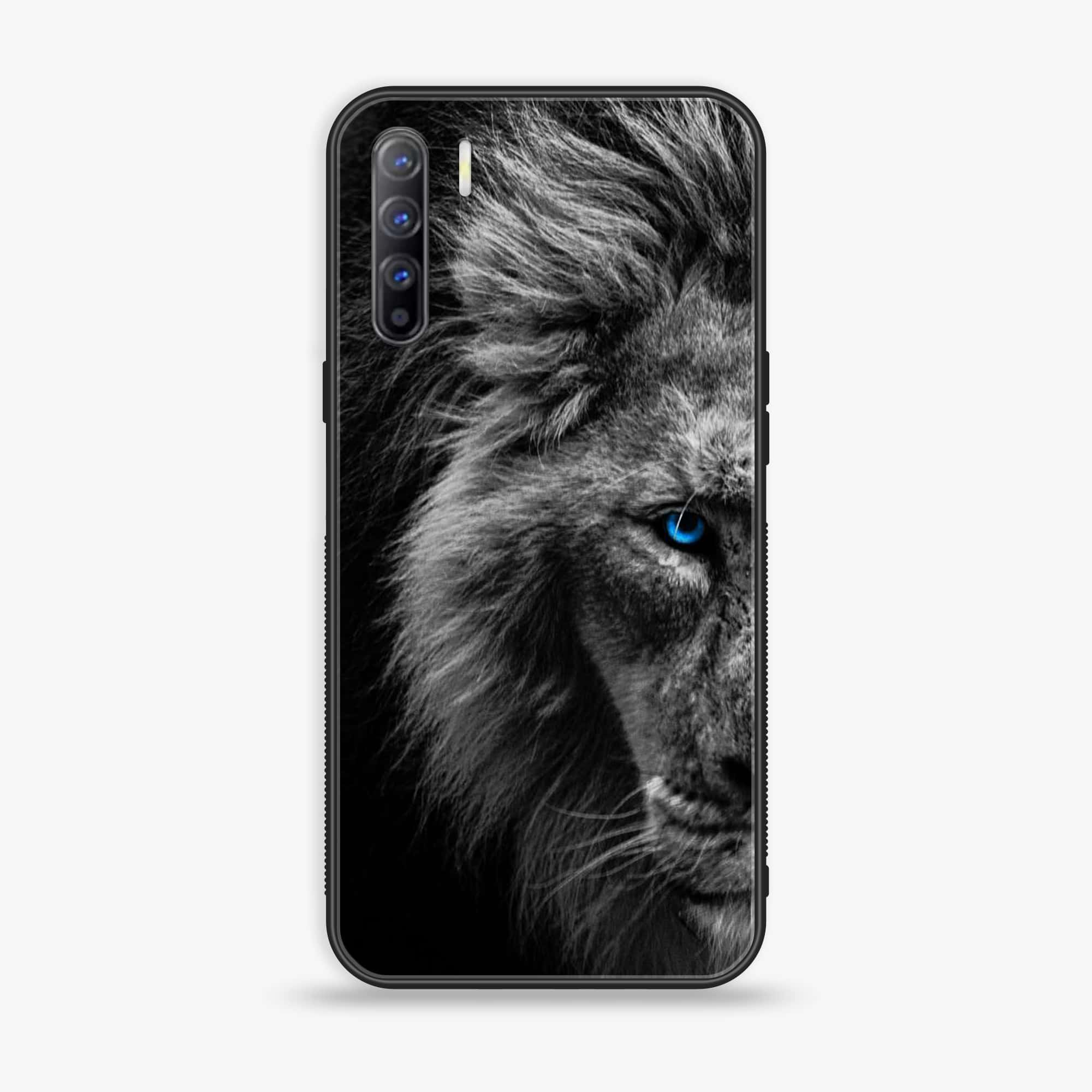 Oppo A91 - Tiger Series - Premium Printed Glass soft Bumper shock Proof Case