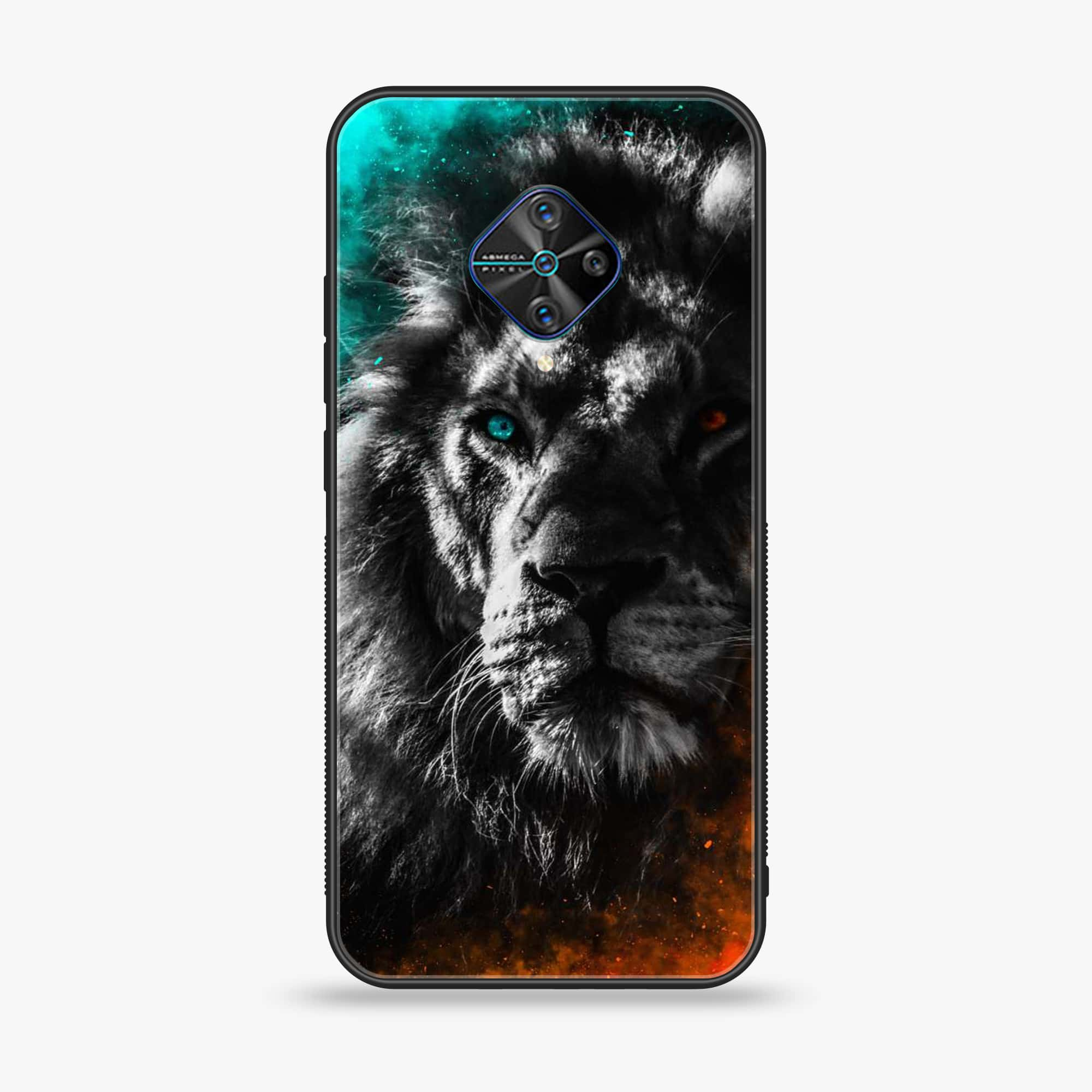 Vivo Y51 (Camera in middle) - Tiger Art Series - Premium Printed Glass soft Bumper shock Proof Case