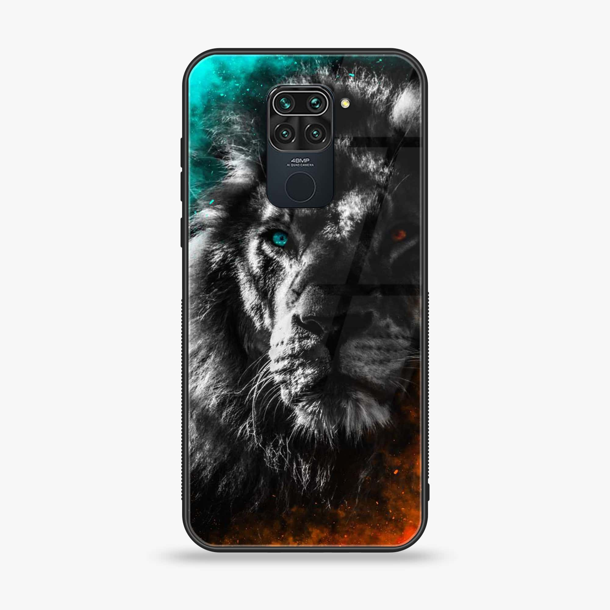 Xiaomi Redmi Note 9 Tiger Series Premium Printed Glass soft Bumper shock Proof Case