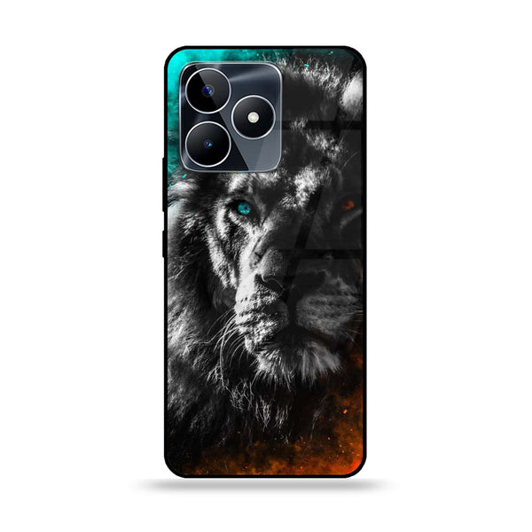 Realme Note 50 - Tiger Design 3- Premium Printed Glass soft Bumper shock Proof Case CS-13201