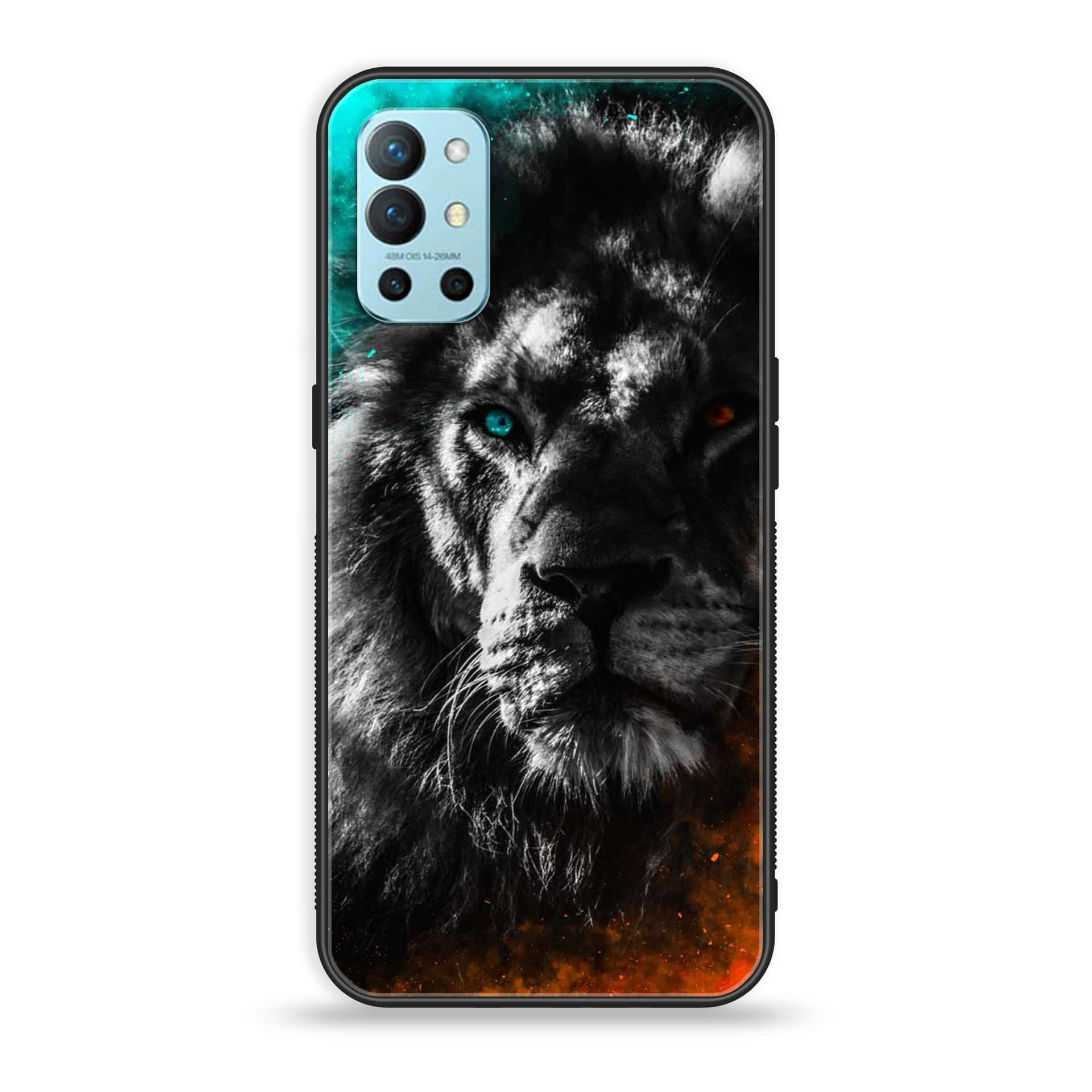 OnePlus 9R - Tiger Series - Premium Printed Glass soft Bumper shock Proof Case