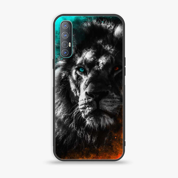 Oppo Reno 3 Pro 5g - Tiger Art Design 3- Premium Printed Glass soft Bumper shock Proof Case CS-12639