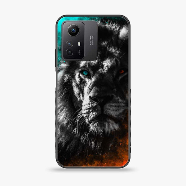 Xiaomi Redmi Note 12S - Tiger Series  Design 3 Premium Printed Glass soft Bumper shock Proof Case  CS-18910