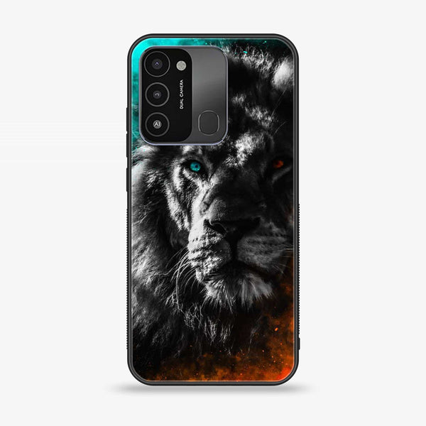 Tecno Spark 8C  Tiger Art Design 3 Premium Printed Glass soft Bumper shock Proof Case CS-22399