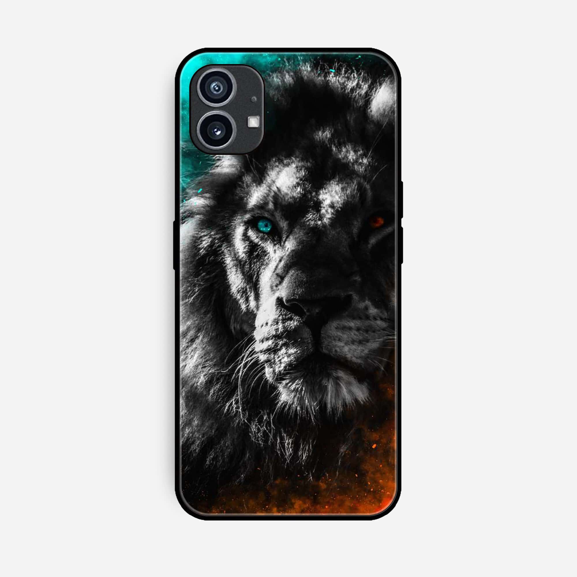 Nothing Phone 1  Tiger Series Premium Printed Glass soft Bumper shock Proof Case