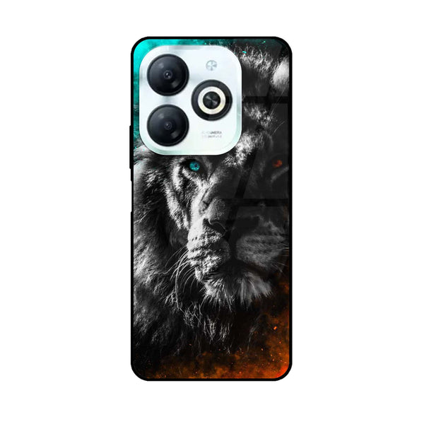 Tecno Spark 20 - Tiger Design 3  - Premium Printed Glass soft Bumper shock Proof Case CS-19942