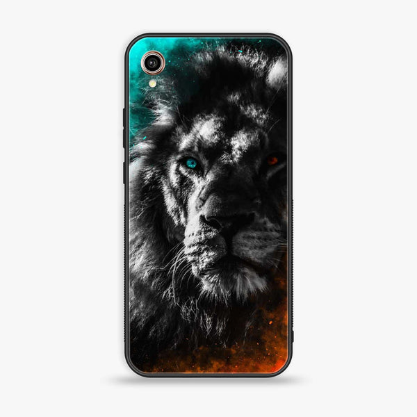 Vivo Y90 - Tiger Design 3  Premium Printed Glass soft Bumper shock Proof Case  CS-34986