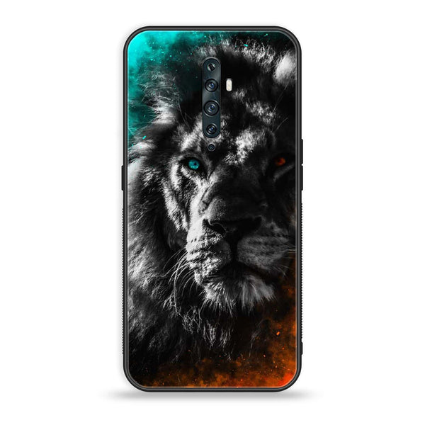 OPPO Reno 2f/ 2z - Tiger Art Design 3 - Premium Printed Glass soft Bumper shock Proof Case CS-26281