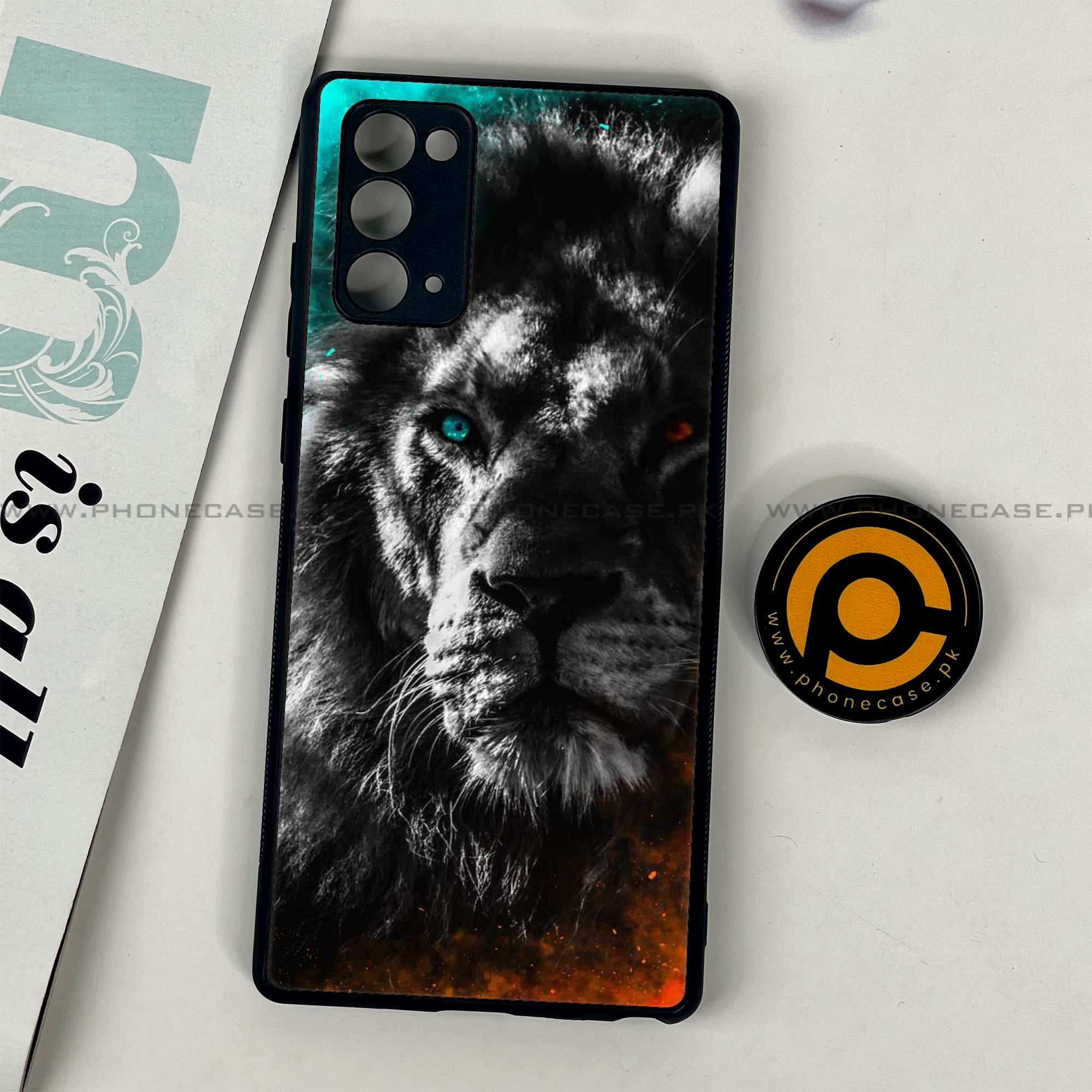 Samsung Galaxy Note 20 - Tiger Series - Premium Printed Glass soft Bumper shock Proof Case