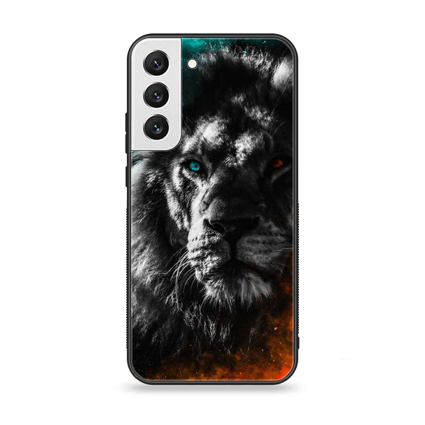 Samsung Galaxy S22 - Tiger Art Design 3- Premium Printed Glass soft Bumper shock Proof Case CS-12186