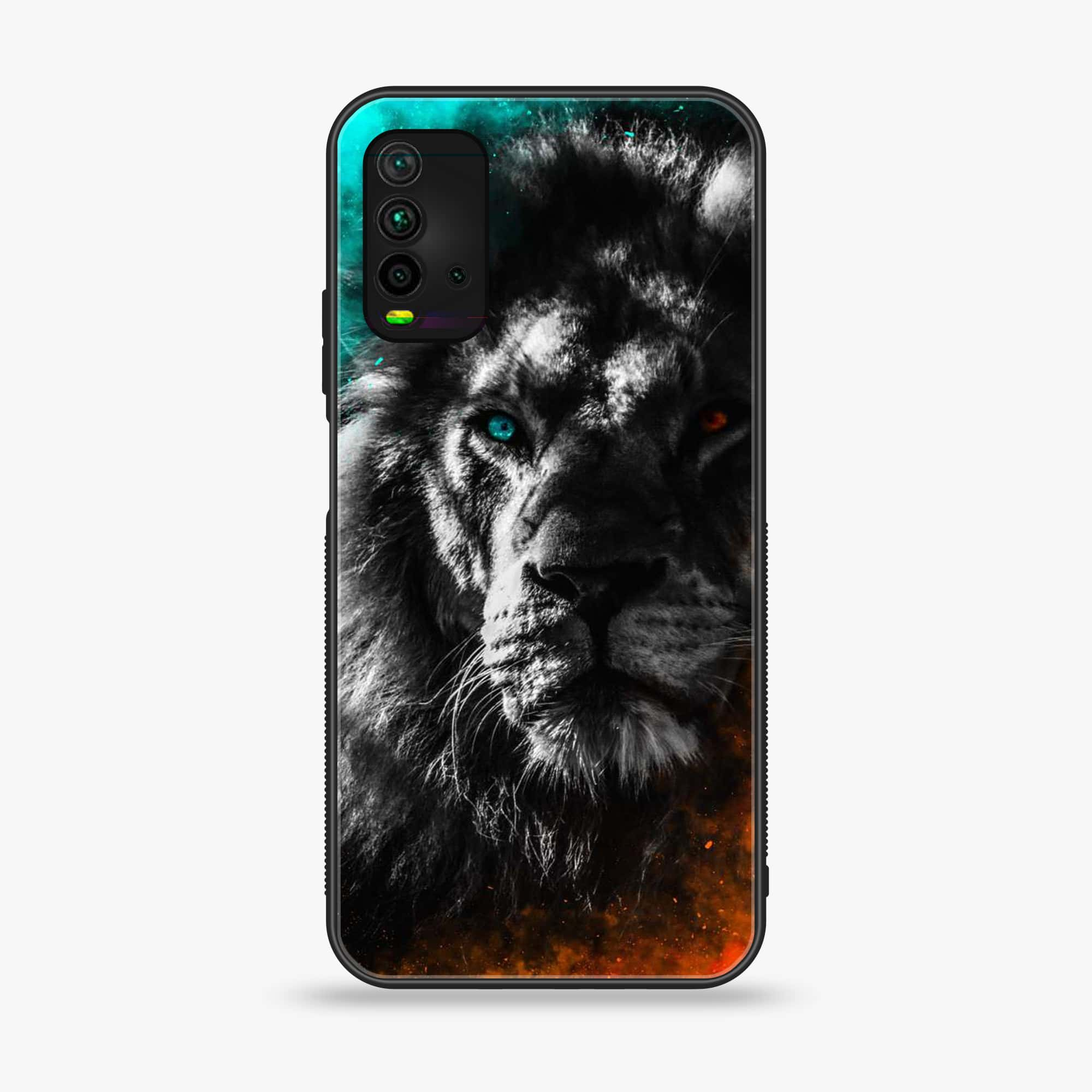 Xiaomi Redmi 9T - Tiger Series - Premium Printed Glass soft Bumper shock Proof Case