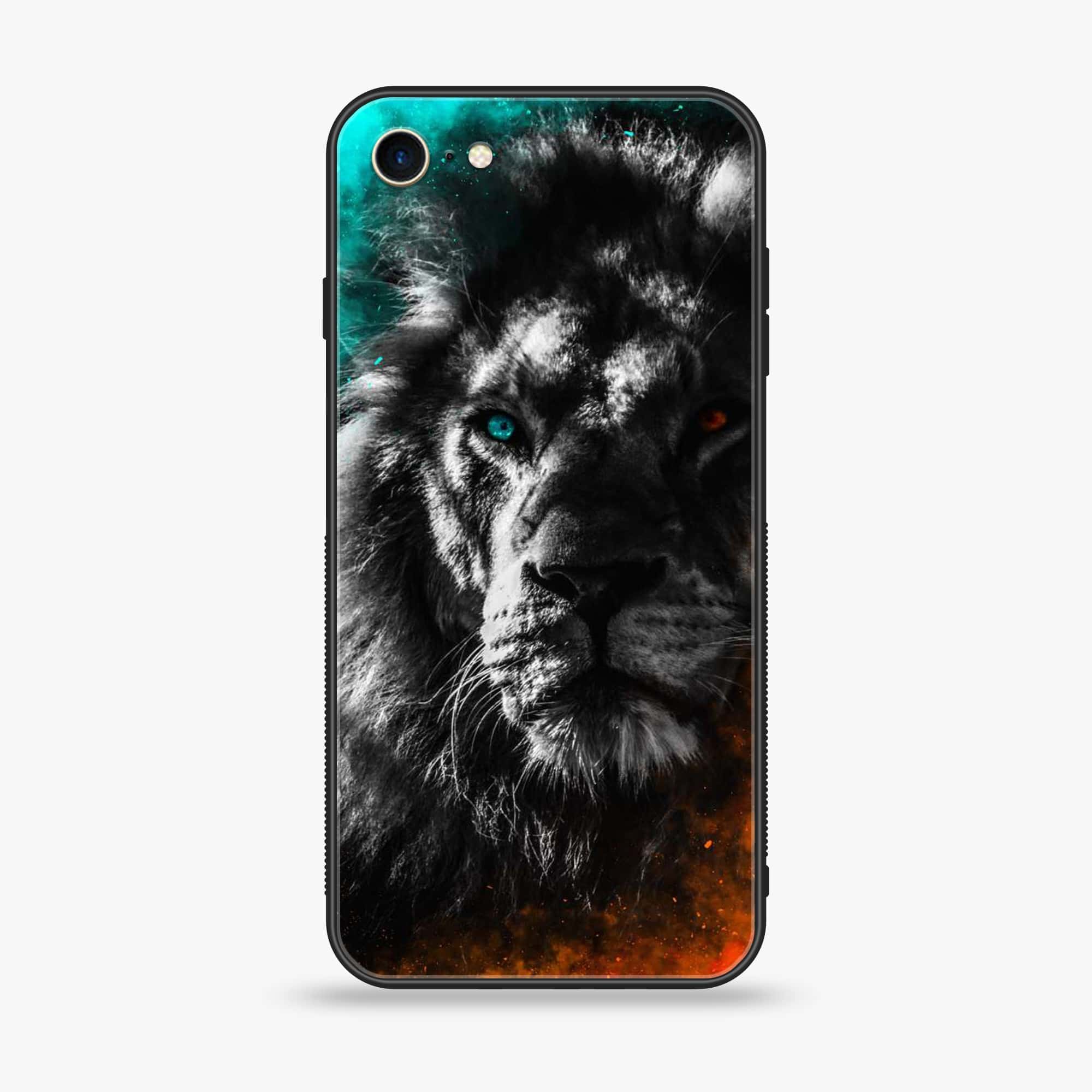 iPhone 8- Tiger Art Series - Premium Printed Glass soft Bumper shock Proof Case