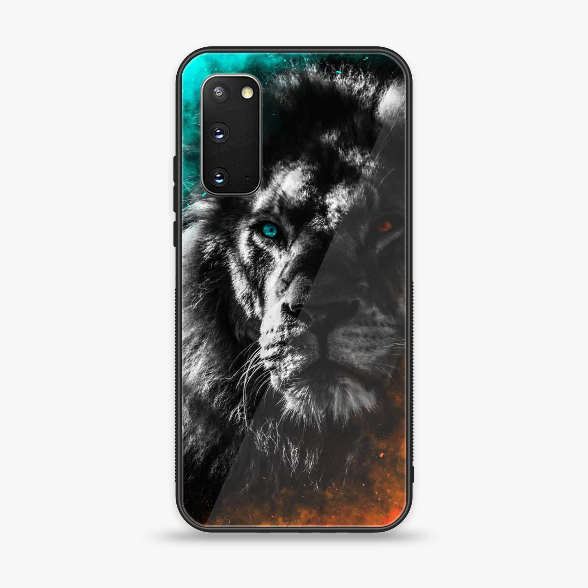 Samsung Galaxy A02s - Tiger Series - Premium Printed Glass soft Bumper shock Proof Case