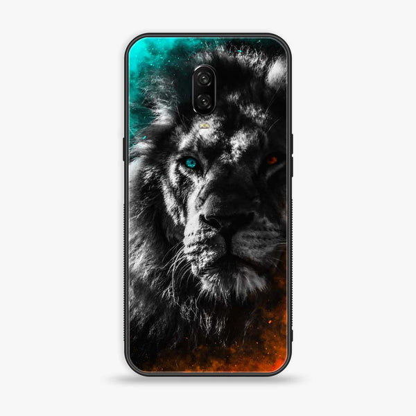 OnePlus 6T - Tiger Design 3- Premium Printed Glass soft Bumper shock Proof Case CS-34648