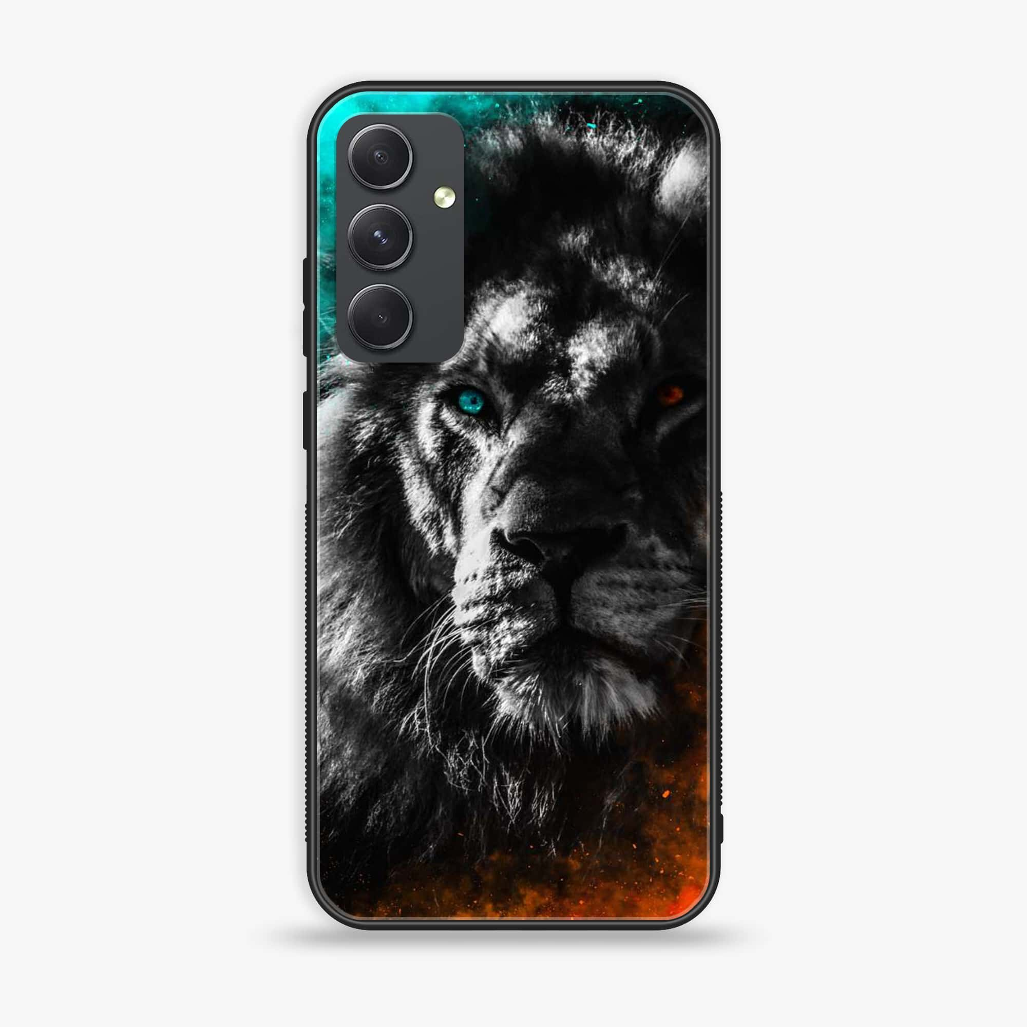 Samsung Galaxy A54 - Tiger Series - Premium Printed Glass soft Bumper shock Proof Case