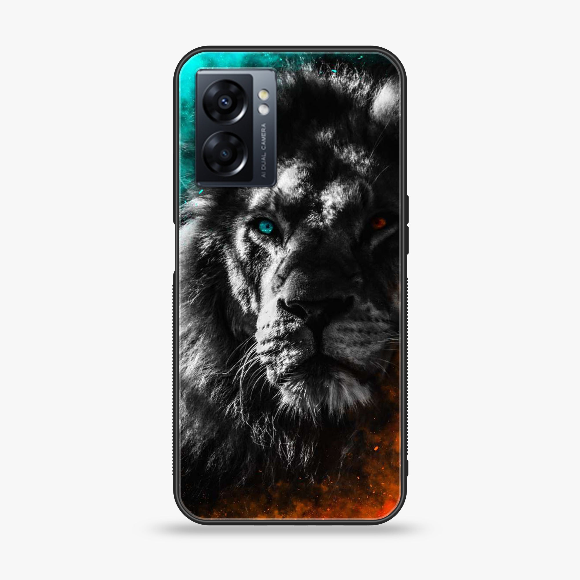 Oppo A77 4G - Tiger Art Series - Premium Metal Printed soft Bumper shock Proof Case