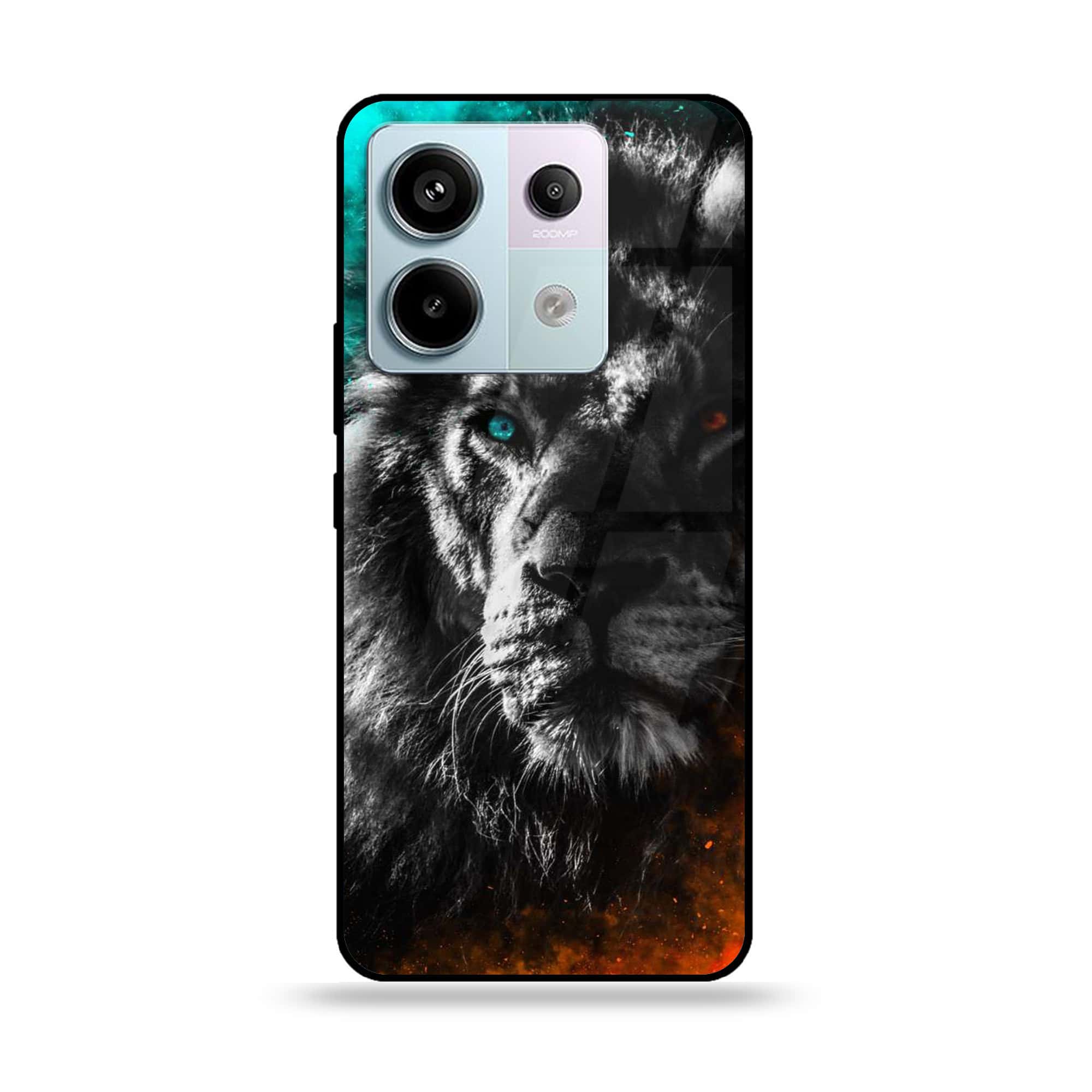 Redmi Note 13 - Tiger Series - Premium Metal Printed soft Bumper shock Proof Case