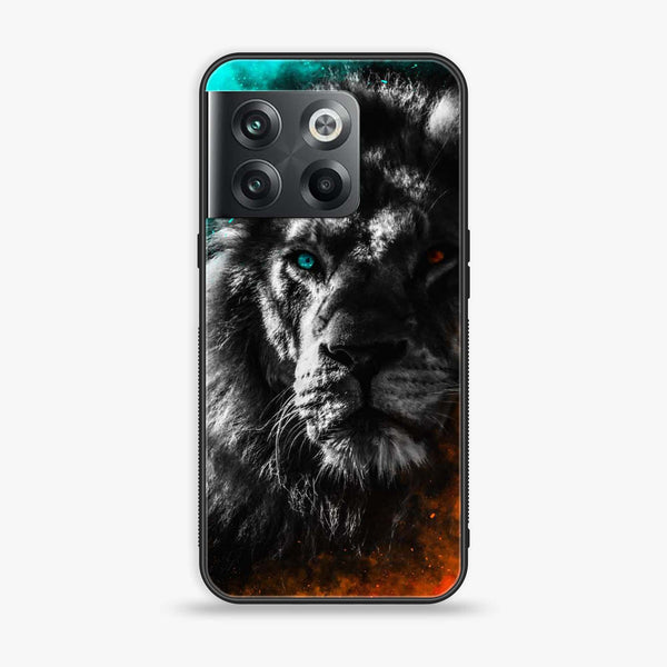 Oneplus 10T Tiger Art Design 3  Premium Printed Glass soft Bumper shock Proof Case CS-19753